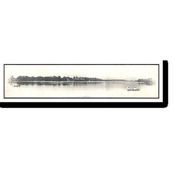Historic Print, OH 1905 Silver Lake from the north hill, PHOTO, Width 11" x Length 49"