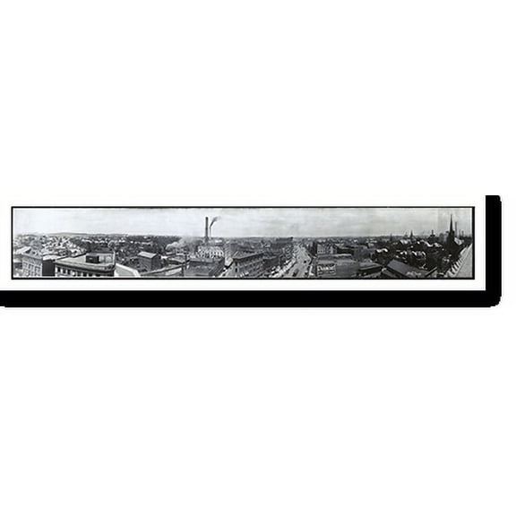 Historic Print, OH 1911 Panoramic view of Akron PHOTO, Width 7" x Length 36"