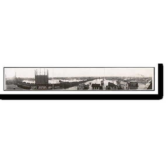 Historic Print, OH 1913 Flood district, Lima PHOTO, Width 7" x Length 36"