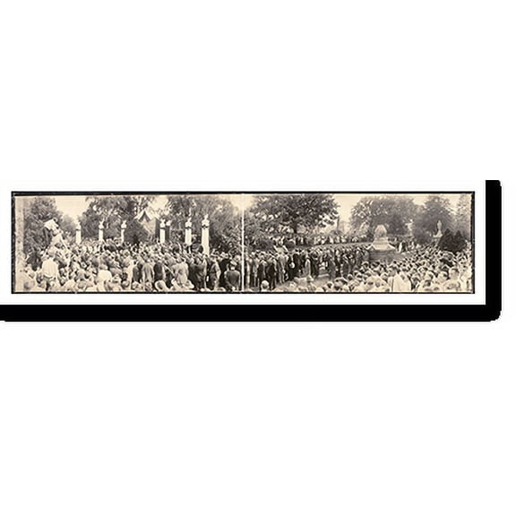 Historic Print, OH 1923 Harding Buried Marion PHOTO, Width 7" x Length 36"