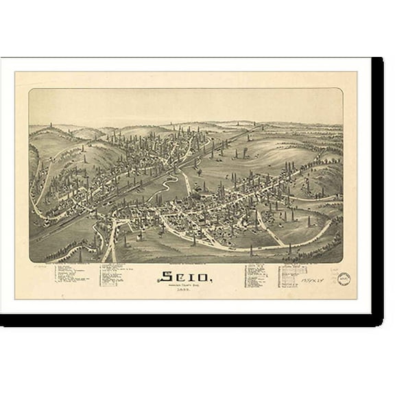 Historic Print, OH Scio 1899 MAP, 18" x 24"