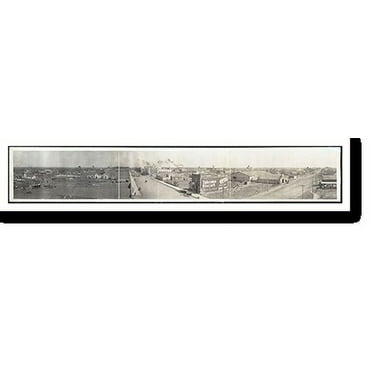 Historic Print, OK 1909 Panorama Chickasha PHOTO, Width 7" x Length 36"