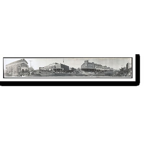 Historic Print, OK 1910 Ponca City PHOTO, Width 7" x Length 36"