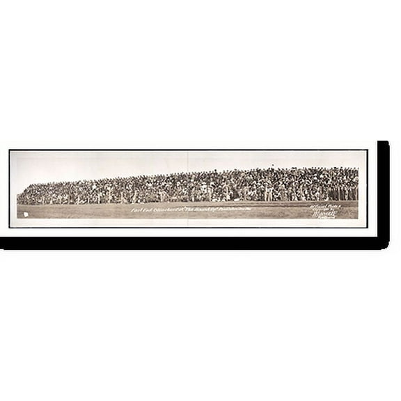 Historic Print, OR 1911 Bleachers Round-Up Pendleton PHOTO, Width 11" x Length 49"