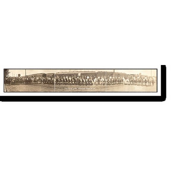 Historic Print, OR 1911 Cow Girls Pendleton Round Up PHOTO, Width 11" x Length 49"