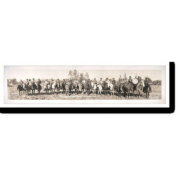 Historic Print, OR 1911 Round-Up Band Pendleton PHOTO, Width 11" x Length 49"