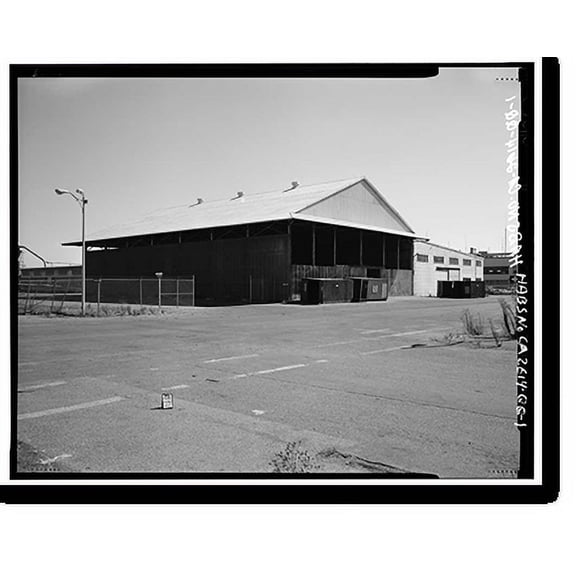 Historic Print, Oakland Naval Supply Center, Lumber Storage & Box Factory, East of Fifth Street, between H & I Streets, Oakland, Alameda County, CA, 16" x 20"