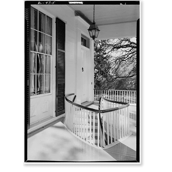 Historic Print, Oakleigh, House & Slave Quarters, 350 Oakleigh Place, Mobile, Mobile County, AL - 22, 18" x 24"