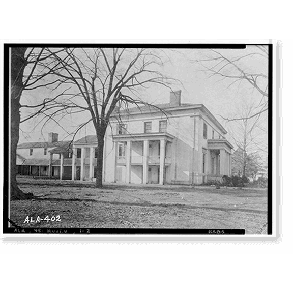 Historic Print, Oaks Place, 808 Maysville Road, Huntsville vicinity, Madison County, AL - 2, 16" x 20"