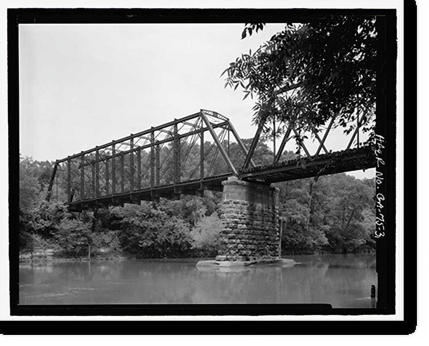 Historic Print, Ocmulgee River Bridge, Spanning Ocmulgee River