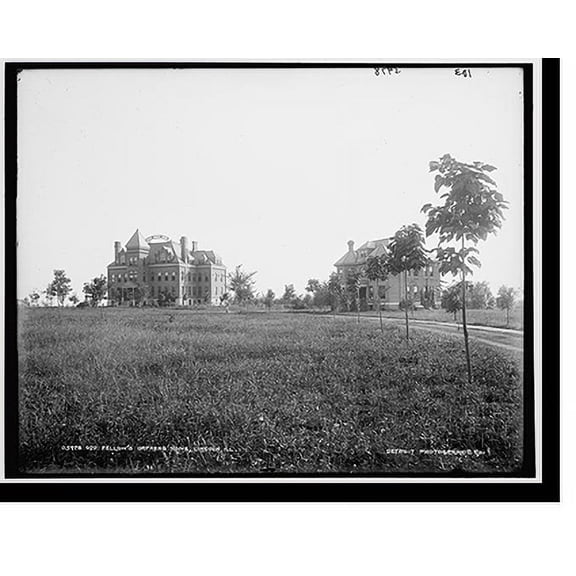 Historic Print, Odd Fellow's orphans' home, Lincoln, Ill., 18" x 24"