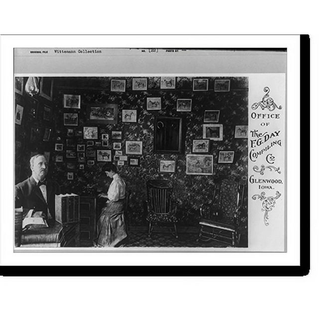 Historic Print, Office of the F.G. Day Compiling Co. Glenwood, Iowa
