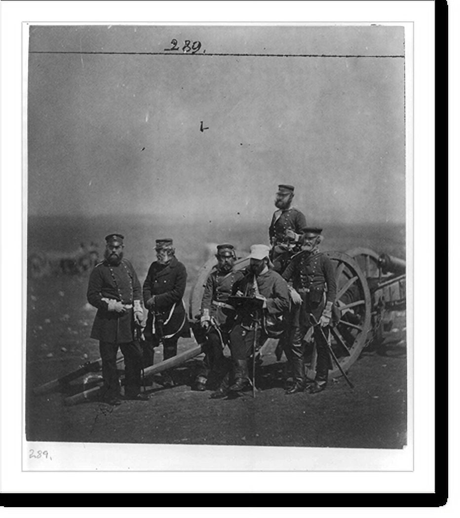 Historic Print, Officers and guncarriage, 16" x 20"