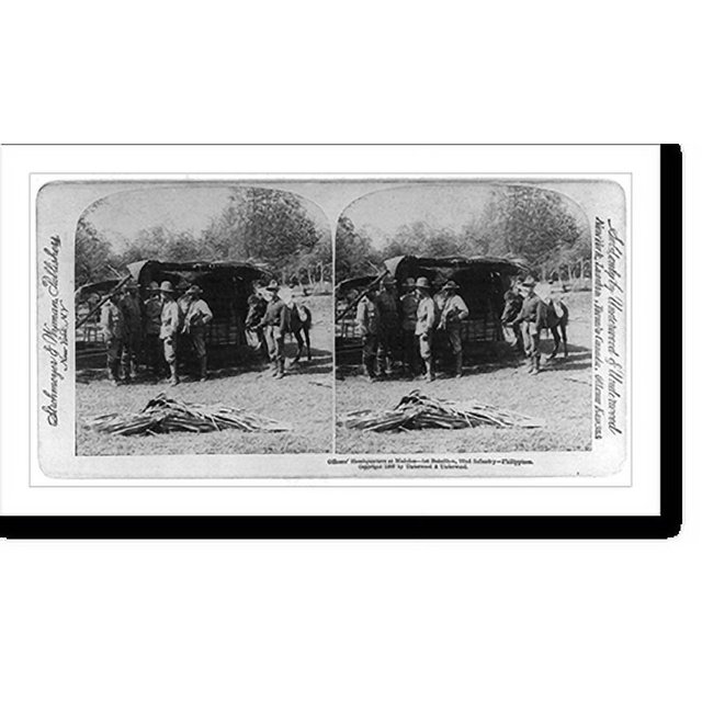 Historic Print, Officers' headquarters at Malolos 1st Batallion, 22nd