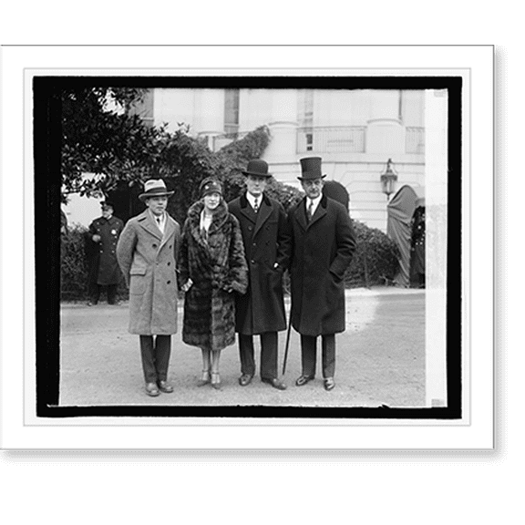 Historic Print, Ogden Hammond with Mrs. Hammond & 2 sons, 1/1/27, 18" x 24"