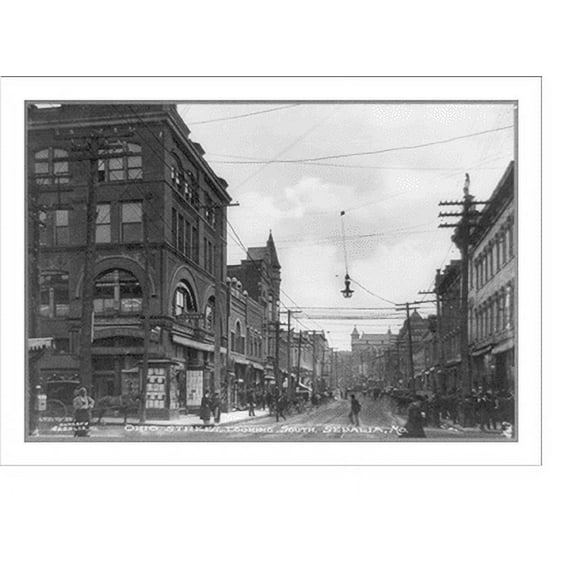 Historic Print, Ohio Street, looking south, Sedalia, Missouri, 16" x 20"