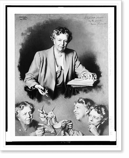 Historic Print, [Oil painting showing composite of four portraits of ...