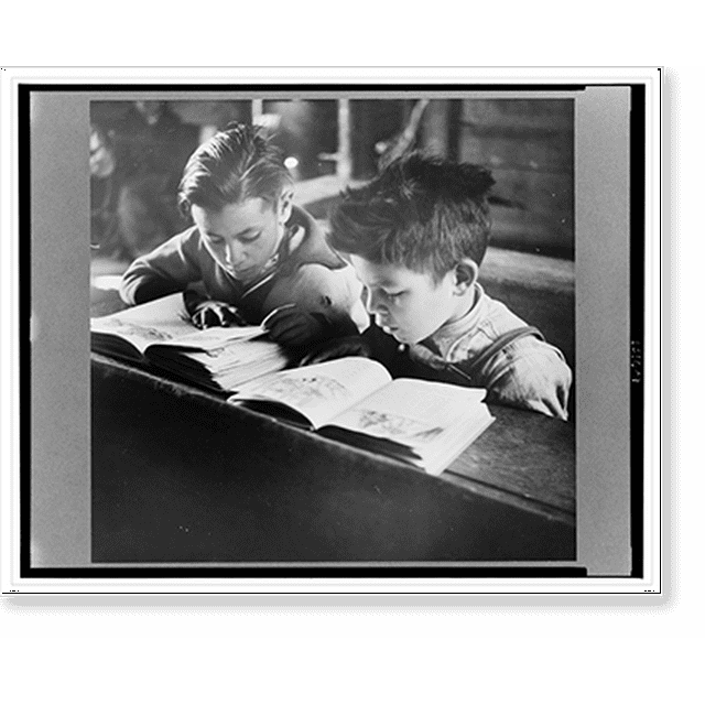 Historic Print, Ojo Sarco, New Mexico. Oneroom school in an isolated