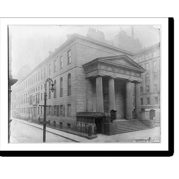 Historic Print, Old Court house [Suffolk County Court House] at Court Street and Court Square, 16" x 20"