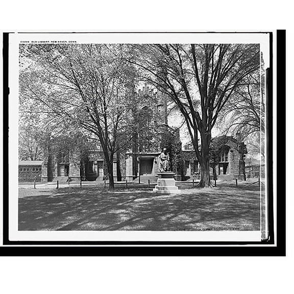Historic Print, Old Library, New Haven, Conn., 16" x 20"