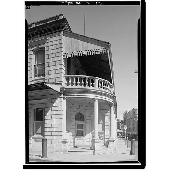 Historic Print, Old Post Office, Merchant & Bethel Streets, Honolulu, Honolulu County, HI - 2, 18" x 24"