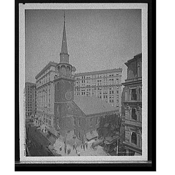 Historic Print, Old South Meeting House and Old South Building, Boston, Mass., 18" x 24"