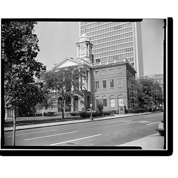 Historic Print, Old State House, Main Street & Central Row, Hartford, Hartford County, CT - 7, 16" x 20"