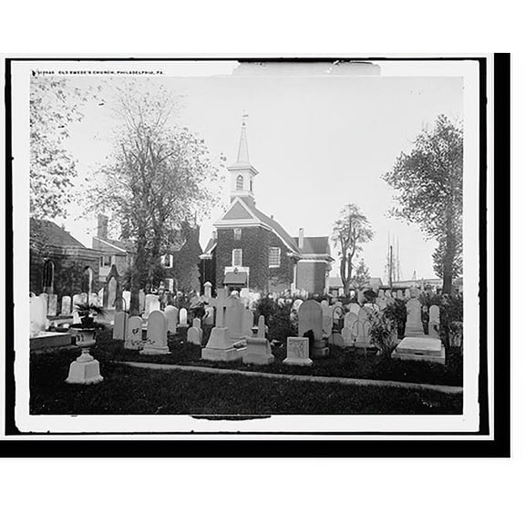 Historic Print, Old Swede's Church, Philadelphia, Pa., 16" x 20"