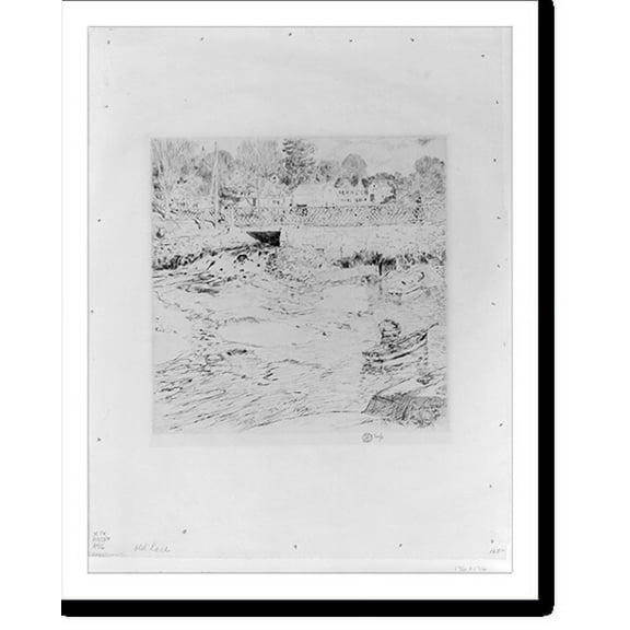 Historic Print, [Old lace].CH [monogram]., 16" x 20"