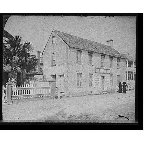 Historic Print, [Old museum, Bay Street, St. Augustine, Fla.], 18" x 24"