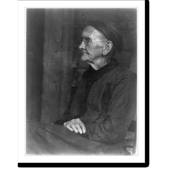 Historic Print, [Old woman, profile half-length portrait], 16" x 20"