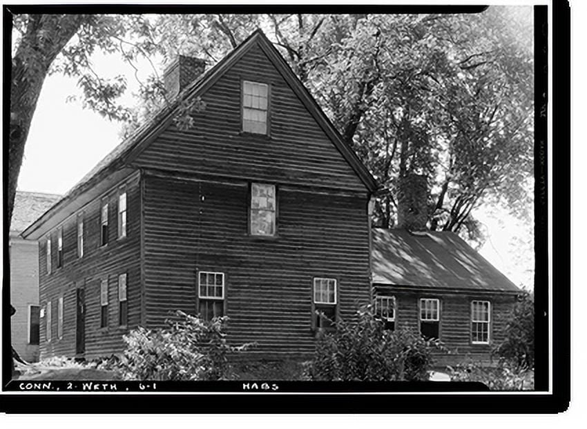 Historic Print, Older Williams House, Wethersfield, Hartford County, CT