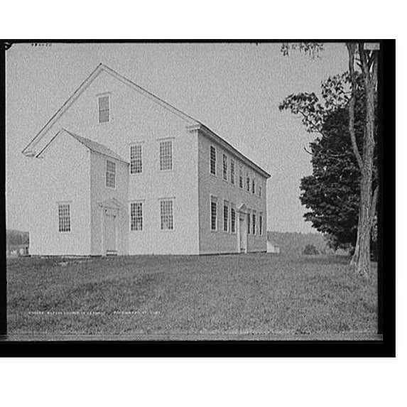 Historic Print, Oldest church in Vermont, Rockingham, Vt., 1787, 18" x 24"
