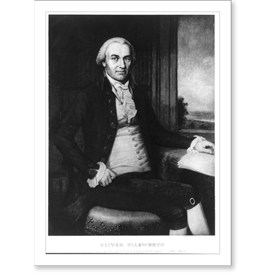 Historic Print, [Oliver Ellsworth, 1745-1807, three-quarter length portrait, seated, facing right], 16" x 20"