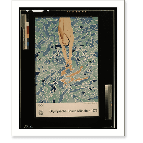Historic Print, Olympische Spiele München 1972.David Hockney 70., 18" x 24"