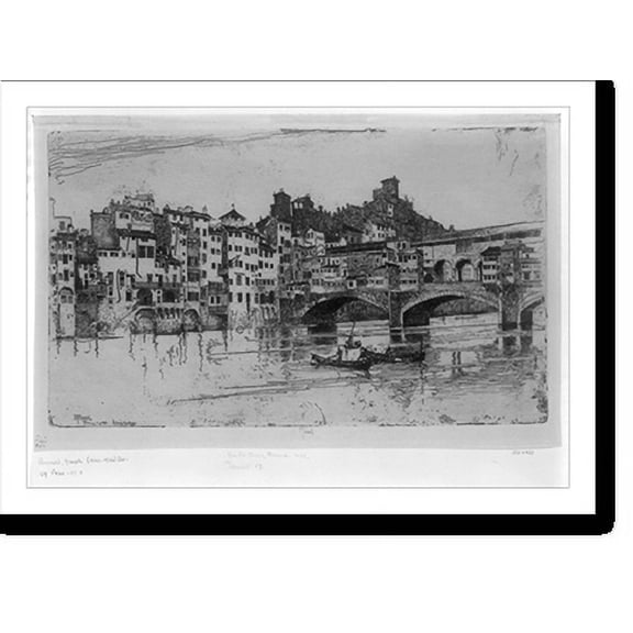 Historic Print, On the Arno, Florence, 16" x 20"