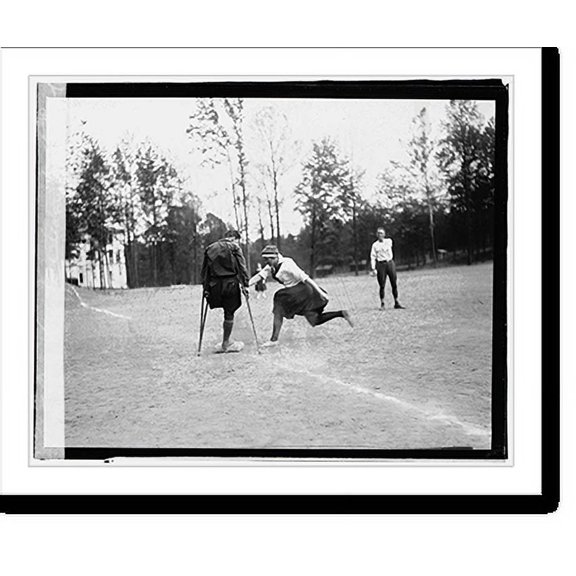 Historic Print, One leg ball team, Walter Reed - 2, 18" x 24"