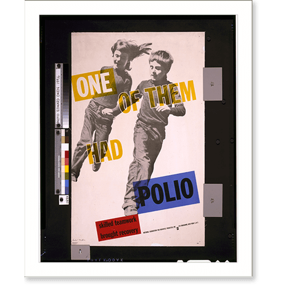 Historic Print, One of them had polio. Skilled teamwork brought recovery.Herbert Matter., 16" x 20"