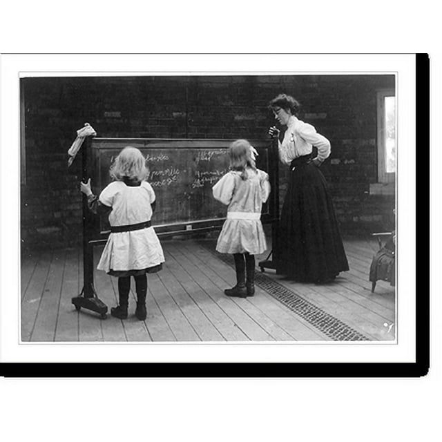 Historic Print, Openair school, Halifax, England, 16" x 20"