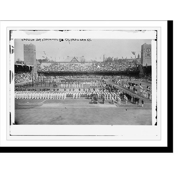 Historic Print, Opening Day, Stockholm Olympic Games, 16" x 20"