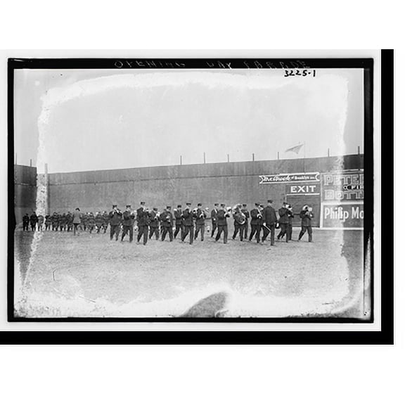 Historic Print, Opening Day parade Ebbets Field, 18" x 24"
