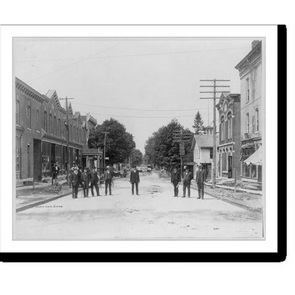 Historic Print, Opening of Main Street, Hamburg, N.Y., Aug. 15, 1904, with brick pavement, 18" x 24"