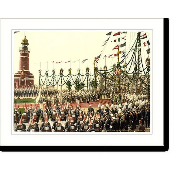 Historic Print, Opening of the Kiel Canal Kiel Schleswig-Holstein Germany, 16" x 20"