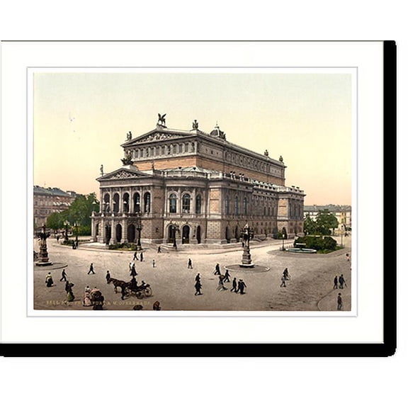 Historic Print, Opera House Frankfort on Main (i.e. Frankfurt am Main) Germany, 18" x 24"