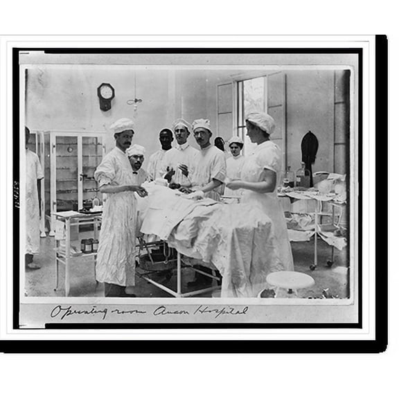 Historic Print, Operating room, Ancon Hospital, 18" x 24"