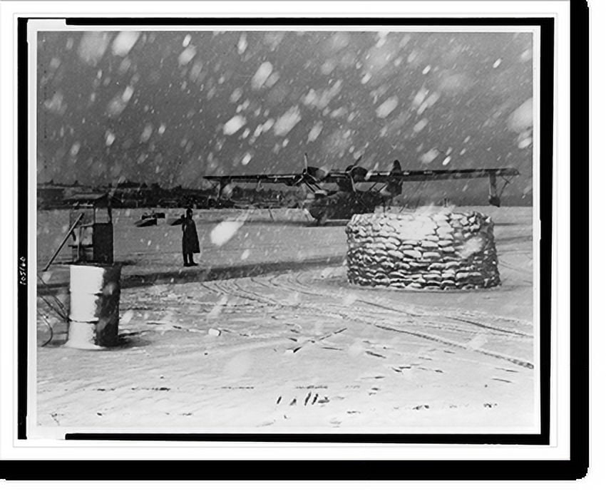Historic Print, Operations during snowstorm, Kodiak, Alaska.official U ...