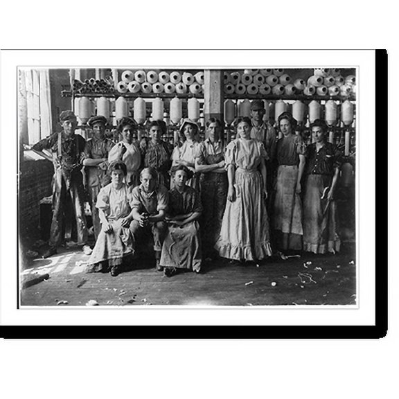 Historic Print, Operatives in Indianapolis Cotton Mill. Noon Hour. Aug., 1908. Wit., E. N. Clopper. Location: Indianapolis, Indiana., 18" x 24"