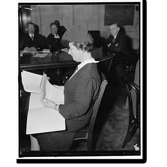 Historic Print, Opposes Equal Rights Amendment . Washington, D.C., Feb. 7. Dorothy Straus, New York attorney, today testified before the Senate Judiciary Committee against the Equal Rig…16" x 20"