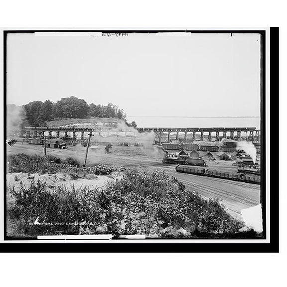 Historic Print, Ore and coal docks, Erie, Pa. - 4, 18" x 24"