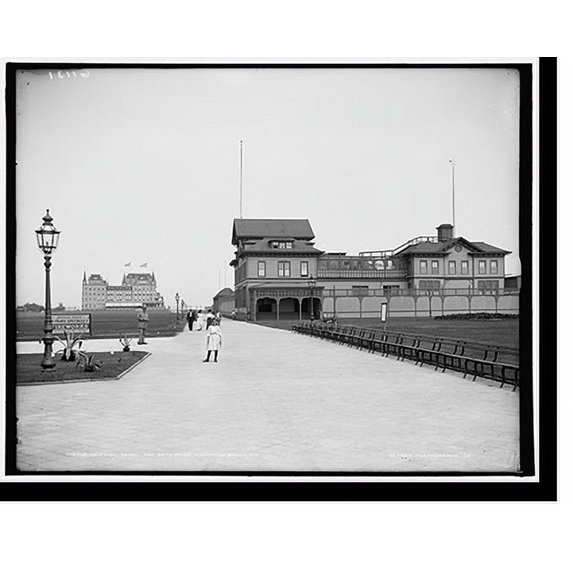 Historic Print, Oriental Hotel and bath house, Manhattan Beach, N.Y., 16" x 20"